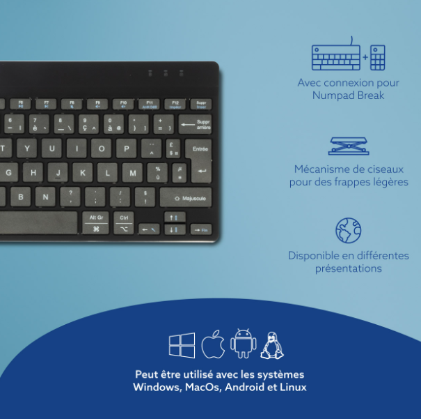 Clavier Ergonomique Compact Break