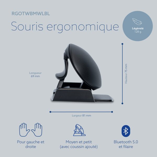 Souris Verticale Ambidextre Twister